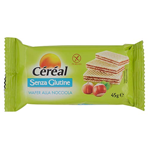 Céréal Wafer Nocciola con crema di Nocciole, Senza Glutine - 45g