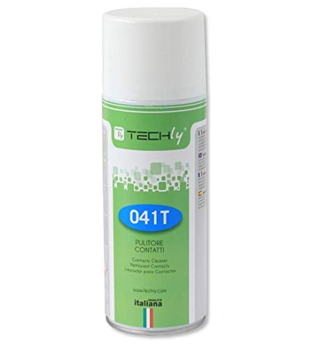 Techly 023479 Spray di Pulizia 400ml per contatti Elettrici ed Elettronici Trasparente