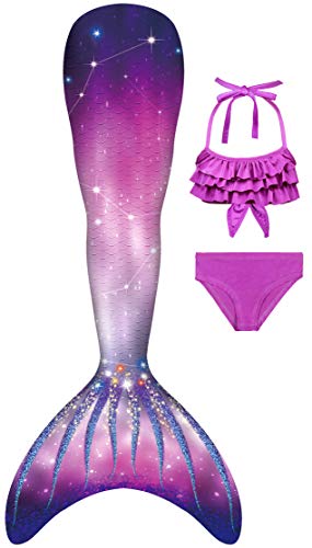 shepretty Coda di Sirena con Bikini per Bambina,JCKA17+WJF74wupu,150