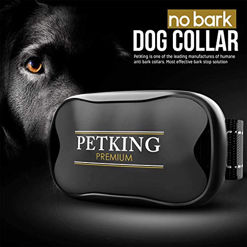 PetKing Premium Collare Antiabbaio Cane Collare Addestramento Cane Vibrazione Humano Dispositivo Anti Abbaio Cani