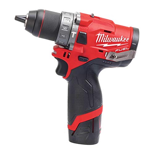 Milwaukee Trapano a percussione M12 FPD-202X, 2 batterie 12 V 2.0 Ah, 1 Caricatore C12C 4933459802, Black-Red, Pollice