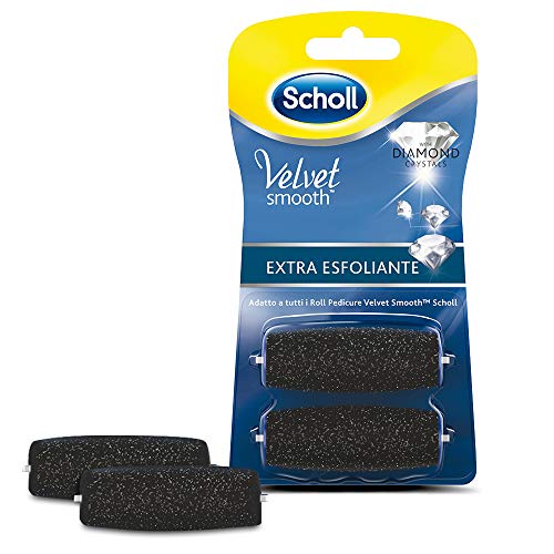 Scholl Velvet Soft Ricarica Roll per Pedicure, Extra Esfoliante, 2 Pezzi, Confezione Singola