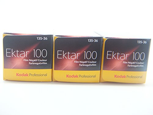 Kodak Professional Ektar 100-135-36 – Confezione da 3 rullini di pellicola fotografica a colori, 36 esposizioni circa