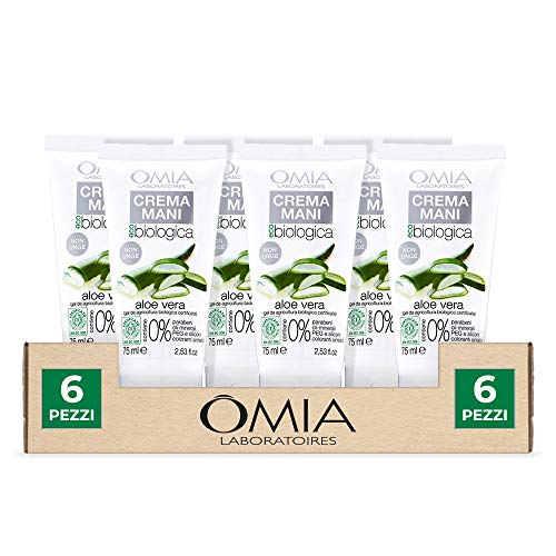 Omia Crema Mani Ecobio Aloe Vera - 6 x 75 ml