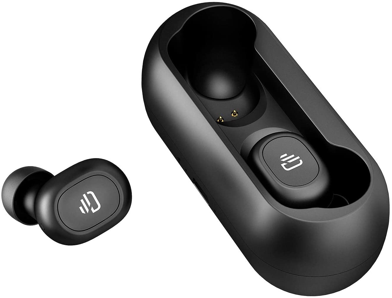 Dudios Wireless Auricolari Cuffie con Bluetooth 5.0 Impermeabili dal Sudore IPX5 coppiano Facilmente con dirver ottimizzati da 7,2mm, Microfono Incorporato con 4 Ore di Riproduzione