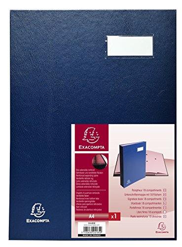 Exacompta 24185E Libro Firma, 24x32 cm, Blu