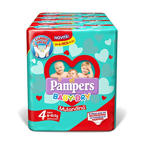 Pampers Baby Dry Mutandino Maxi, 92 Pannolini, Taglia 4 (8-15 Kg)
