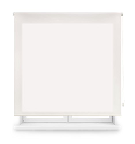 Blindercor, Ara, Tenda a Rullo Traslucida Tinta Unita, Bianco Sporco, 100x250 cm (larghezza x altezza)