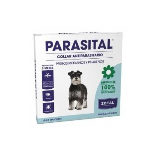 Collare antiparassitario per cani di piccola e media taglia – Zotal – Repellente contro zanzare, pulci e zecche – Attivo davanti alla leishmaniasi