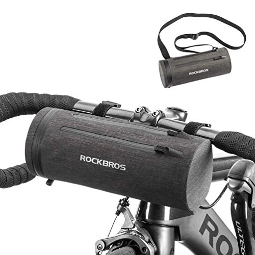 ROCKBROS Borsa Manubrio Impermeabile Bici MTB Monopattino Borsa Manubrio Anteriore Bicicletta Eccellente Impermeabilità Grande capacità 2L Portatile Leggera Tracolla in Regalo