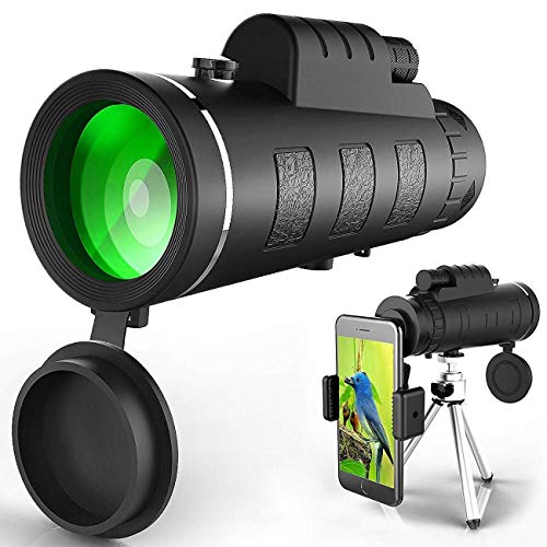 Youbegou - Telescopio monoculare a elevata potenza, OI3, impermeabile, con gancio per telefono cellulare e treppiede, per bird watching