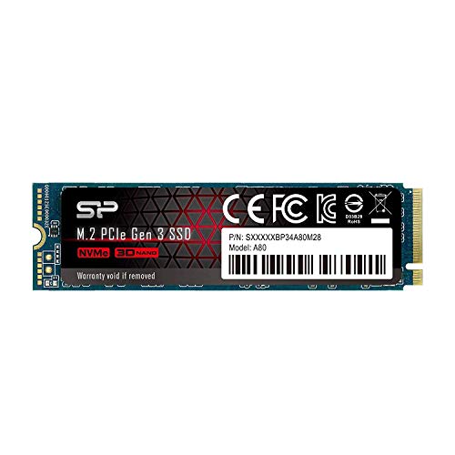 Silicon Power SSD PCIe M.2 NVMe 1TB Gen3x4 R/W up to 3400/3000MB/s SSD interno