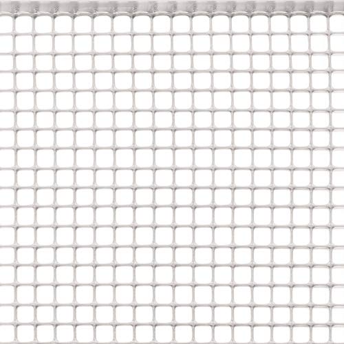 tenax Rete Protettiva in Plastica a Maglia Quadrata per Balconi, Cancelli e Recinzioni, Quadra 10, Bianco 1,00 x 5 m