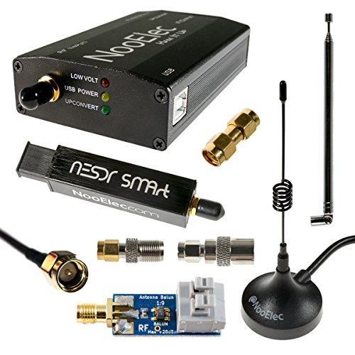 NooElec NESDR SMArt HF Bundle: 100kHz-1.7GHz Software definito Set Radio per HF/UHF/VHF compreso RTL-SDR, Assemblato Ham It Up Upconverter, Balun, Adattatori e Cavi