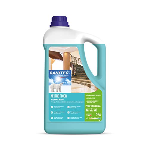 Sanitec Neutro Floor, Detergente Neutro Pavimenti e Superfici, 5 kg