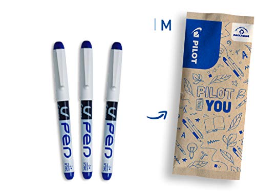 Pilot – flowpack 3 V-Pen cancellabile – Penna stilografica – Blu – Punta Media (confezione 3 pezzi)