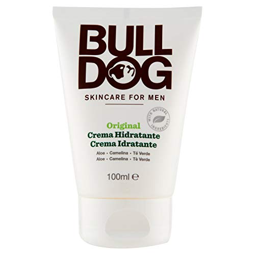 Bulldog Original Moisturiser - Crema Viso Uomo - Idratante per il Viso - Formula Arricchita con Aloe Vera, Tè Verde e Olio di Camelina - Flacone da 100 ml