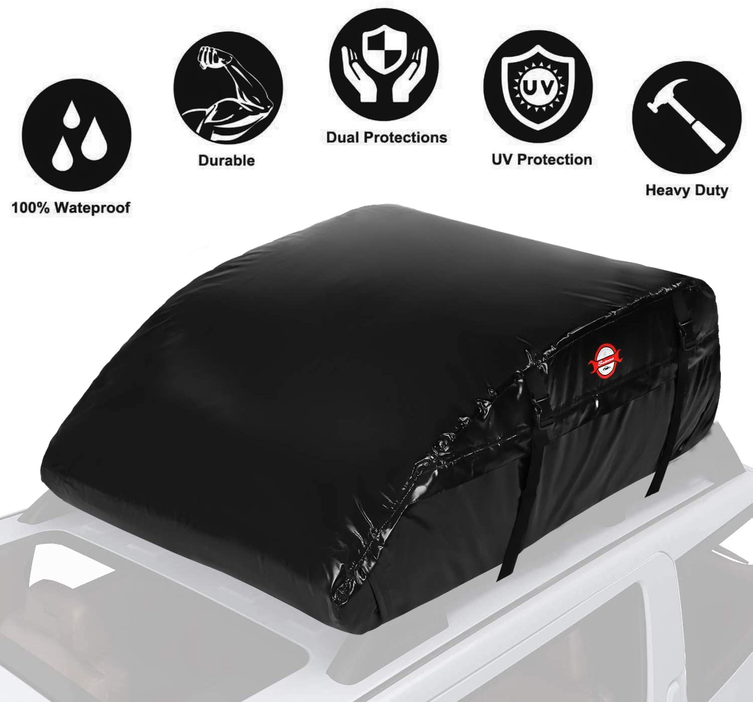 Sailnovo Box da Tetto Auto Box Portapacchi Auto Pieghevole Impermeabile Resistente 560L (460L/ PVC 1000D)