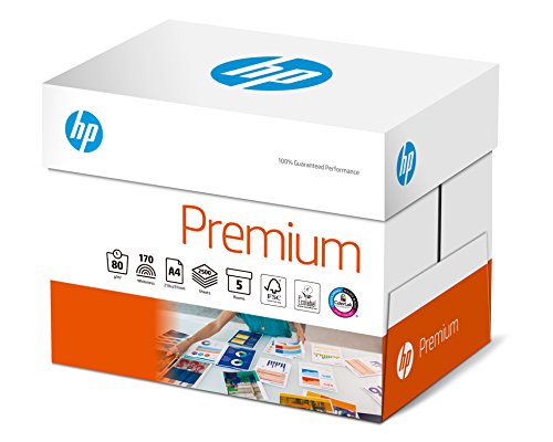 HP Premium Carta per ufficio, Formato A4, 80 gr, Confezione da 5 risme