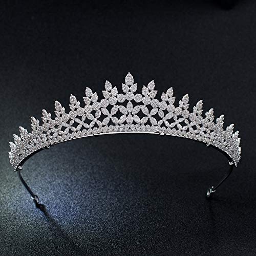 Cristallo di zirconia cubica da sposa reale tiara Crown donne accessori per capelli gioielli CH10205