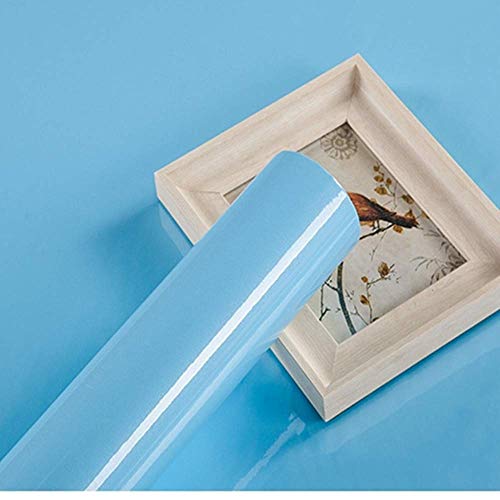 Hode Carta Adesiva per Mobili Luccichio Blu 30cmX3m Impermeabile Carta da Parati PVC Pellicola Adesiva per Mobile Rinnovato da Cucina Muro Armadio Bagno Camera