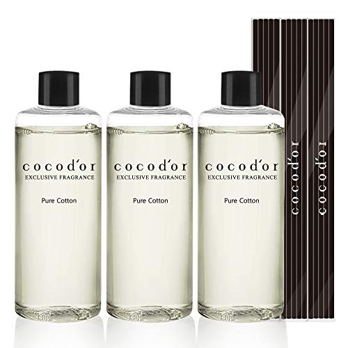 Cocod'or Ricarica olio diffusore reed 200ml puro cotone confezione da 3 pezzi