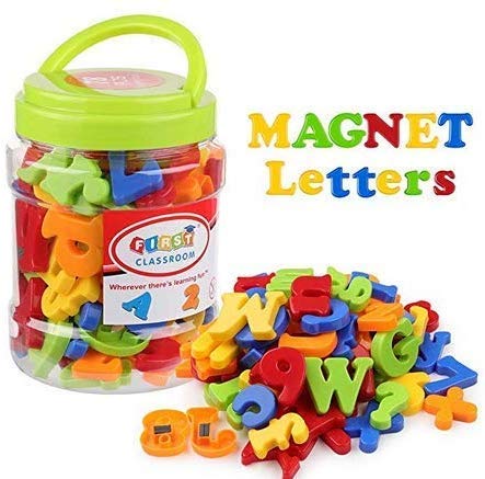 Sricam Lettere e Numeri magnetici ， 78 Pezzi magneti Alfabeto Numero Giocattoli Giocattoli educativi Frigo Adesivi Set Regalo per Bambini