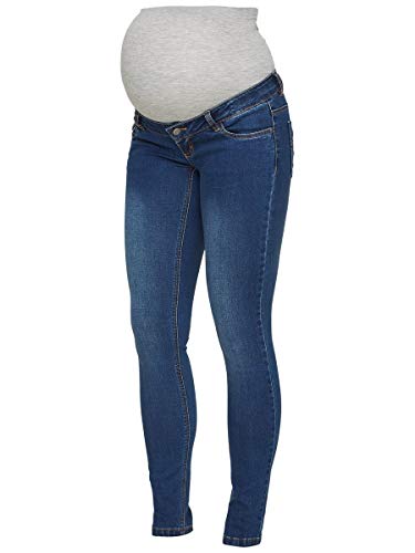 Mamalicious Mllola Slim Jeans Noos B. Pantaloni di maternità, Blu (Blue Denim), W27/L34 (Taglia Produttore:27) Donna