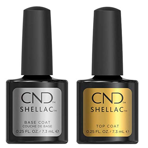 CND Shellac SET Base & Top Coat, 7.3 ml, Confezione da 2 pezzi