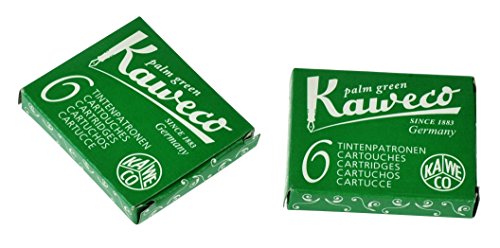 Kaweco - Cartucce di inchiostro, 6 pezzi, colore: Verde palma