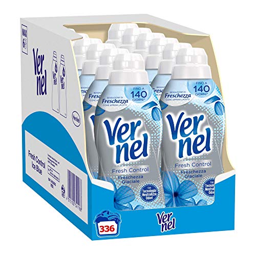 Vernel Fresh Control Ammorbidente Neutralizza Odori, Freschezza Glaciale, 12 x 28 Lavaggi