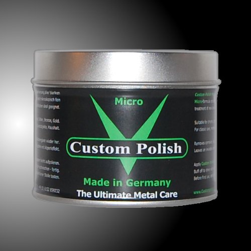 Custom Polish Micro - Pasta per la lucidatura di cromature e cerchi, barattolo da 400 g