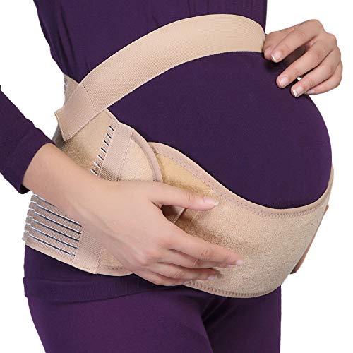 NEOtech Care - Cintura/Fascia di Sostegno per Gravidanza maternità - Schiena, Addome, Pancia - Beige - M