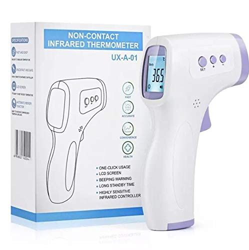 Tester di temperatura senza contatto digitale a infrarossi senza contatto con temperatura IR palmare con display LCD Blu