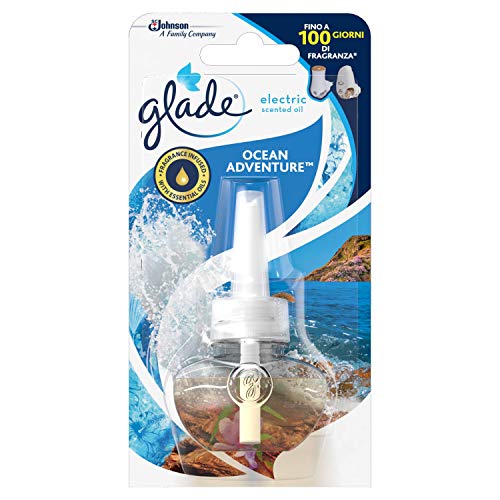 Glade Diffusore di Oli Essenziali Elettrico, Ricarica, Fragranza Ocean Adventure, Confezione da 1 Ricarica, 20 ml