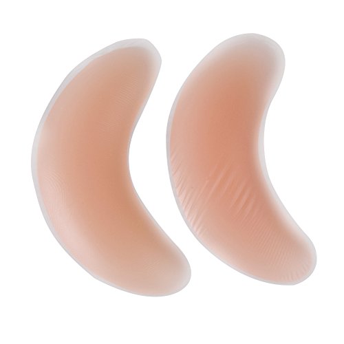 Butterme Inserti push up imbottiti in morbido in silicone per incrementare le dimensioni del seno indossando reggiseni e costumi da bagno rosa Nude 1 paio