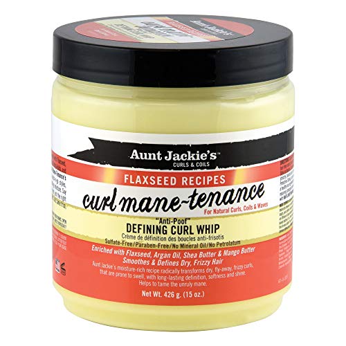 Aunt Jackies - Mane Tenance Defining Curl Whip, spuma per capelli ricci ai semi di lino, 426 g