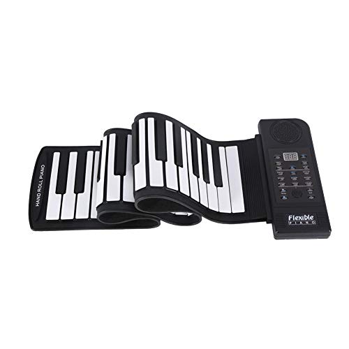 Zerone Portable 61 Keys Rollup Piano, Pianoforte a tastiera pianoforte elettronico pieghevole morbido morbido standard con alimentatore esterno per bambini principianti