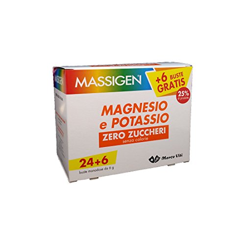 Massigen Magnesio e Potassio Zero Zuccheri 24 Buste + 6 Om