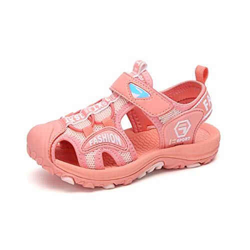 SAGUARO Chiusi Sandali Sportivi Estivi Bambini Ragazzi Sandali Punta Chiusa Sandali Scarpe da Trekking Rosa 31 EU