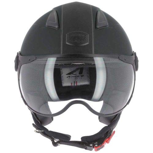 Astone Helmets - Casque jet KSR 2 graphic - Casque de moto léger - Casque de moto compact - Casque de scooter -matt black gunmetal S