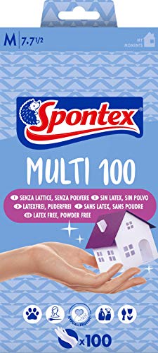 Spontex Extra 100 Taglia Media, Vinile, Bianco, M, unità