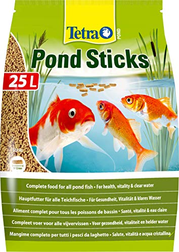 Tetra Pond Sticks, Mangime per Pesci di Stagno, per Pesci Sani e Acqua Limpida, 25 L