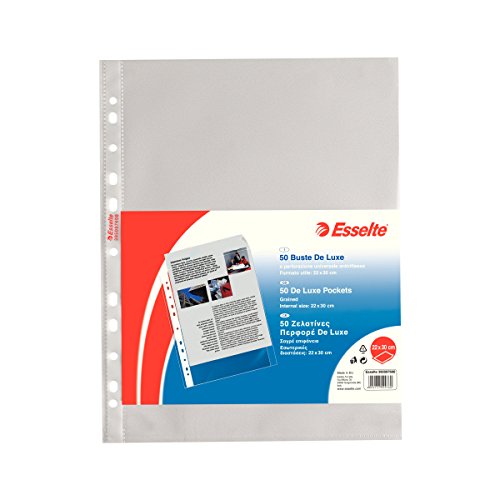 ESSELTE Buste perforate DELUXE - PPL antiriflesso - f.to 22 x 30 cm - 395097600