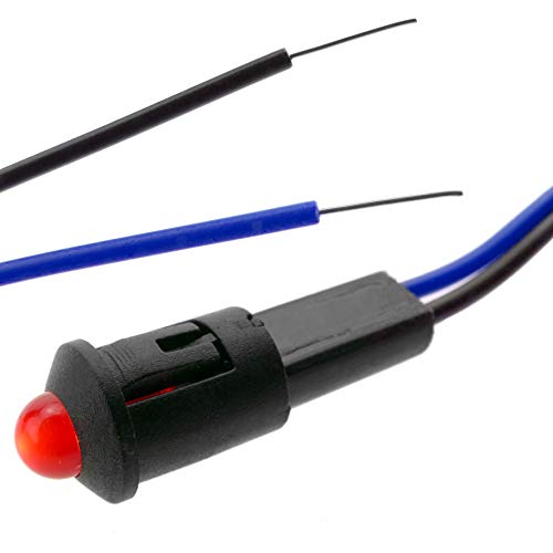 BeMatik – Luce LED pilota da 8 mm 220 V AC di colore rosso (VGN-F017)