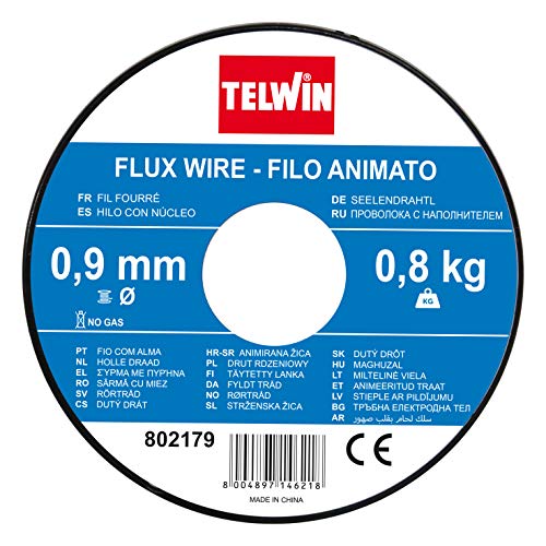 Telwin 802179 Bobina Filo Animato per Saldatura, 0.9 Mm - 0.8 Kg, Grigio