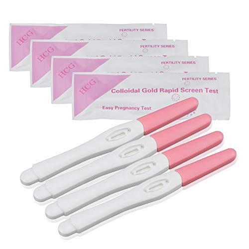 FEIGO Test Gravidanza, 4 Pcs Pregnancy Test HCG Test di Gravidanza Precoce Attraverso Urina Accuratezza Oltre il 99%, 10 miU/ml