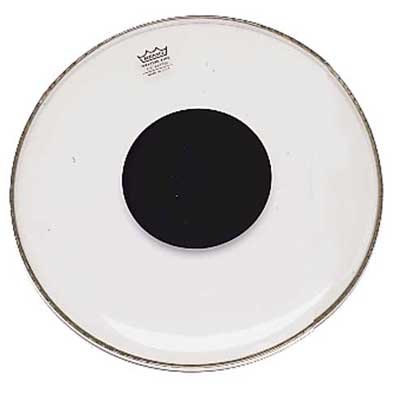 Membrana di tamburo Remo, per un suono chiaro e controllato, Black DotTM Suono controllato, rullante/tom trasparente con cerchio nero 14 Inches