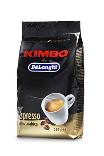 De'Longhi Kimbo Arabica caffè 100% Chicchi per Macchine da Caffé Automatiche, 250, Plastica