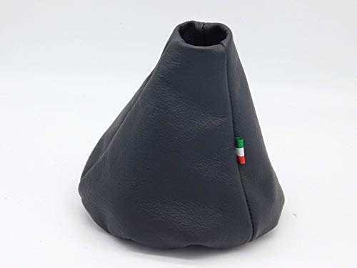 Cuffia leva cambio Fiat 500 312_ (Bj 2007-2019) vera pelle nera e tricolore